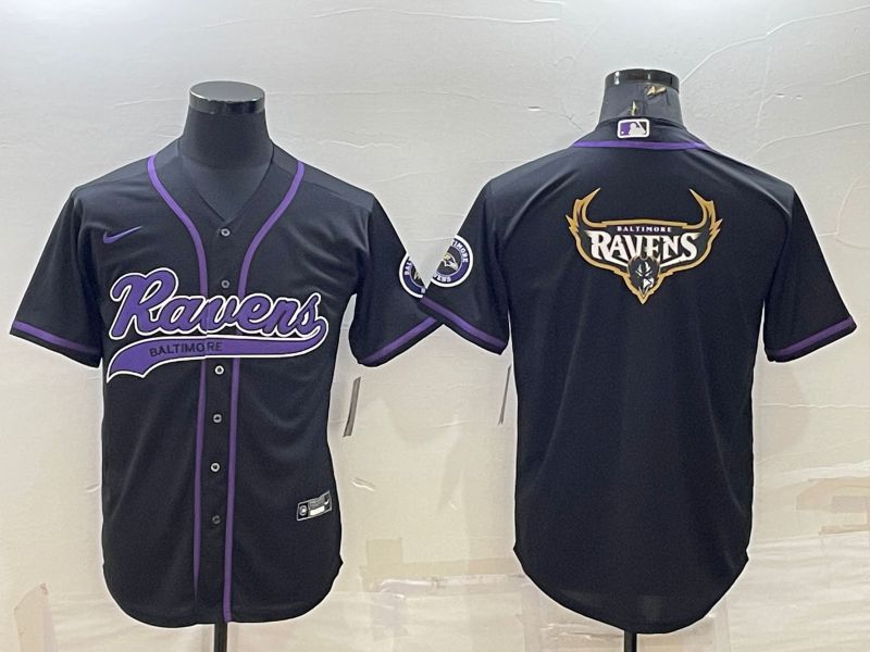 Men Baltimore Ravens Blank Black 2022 Nike Co branded NFL Jersey